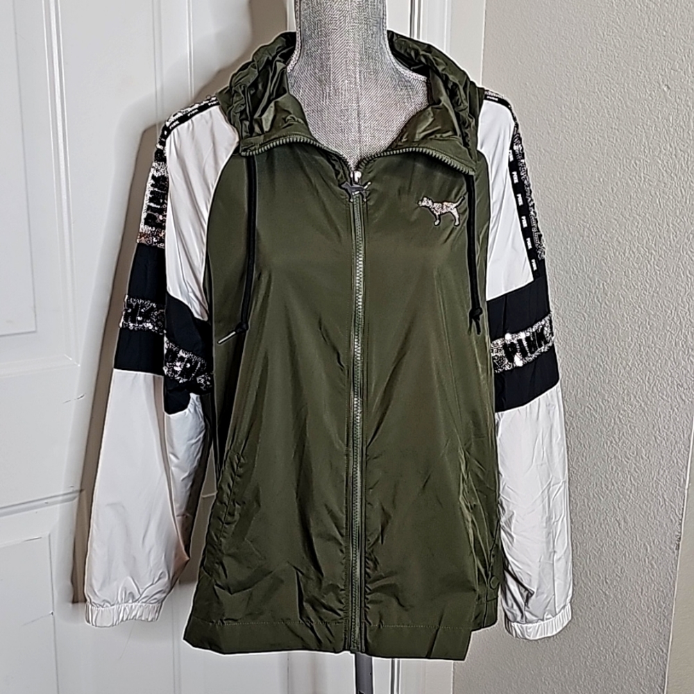 Pink Sequin Windbreaker Jacket - image 1